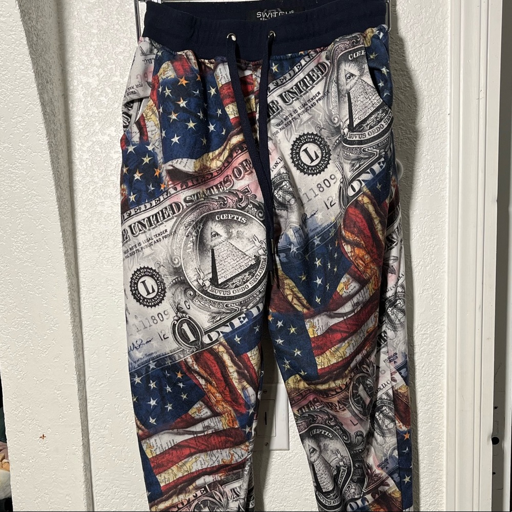 💵 💰 MONEY PANTS 💰 💵 Roughly a size large, pockets and jogger style ankles!